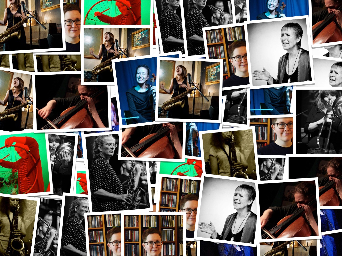 Photo montage of all the female improvisers in the series